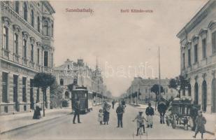 Szombathely, Széll Kálmán utca, Széll Kálmán Kávéház, villamos, tejeskocsi