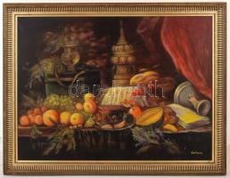 Szikora jelzéssel: Csendélet. Olaj, vászon, keretben, 60×80 cm