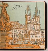 Kozik Frantisek: Ein Schlüssel zu Prag. Orbis- , 1968, Prag. Minikönyv. Aranyozott kiadói egészbőr k...