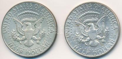Amerikai Egyesült Államok 1967. 1/2$ Ag Kennedy (2x) T:2,2- USA 1967. 1/2 Dollar Ag Kennedy (2x) C:XF,VF