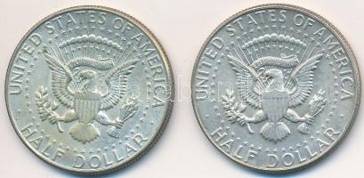 Amerikai Egyesült Államok 1967. 1/2$ Ag Kennedy (2x) T:2 USA 1967. 1/2 Dollar Ag Kennedy (2x) C:XF