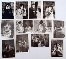 cca 1960 Fénykép-regény, a férj megcsalatásának és a csalfa asszony hoppon maradásának tanulságos történetéről 12 képben elbeszélve, 18x13 cm / cca 1960 The cuckold and the wife, photonovel, 12 photos, 18x13 cm