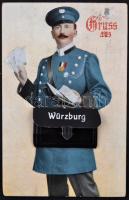 Würzburg, postman leporello