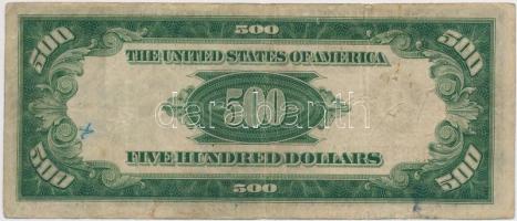 Amerikai Egyesült Államok 1934A 500$ "Federal Reserve Note" T:III,III- tűlyuk,firka
USA 19...