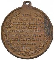 1892. "I. Ferenc József koronázásnak 25. évfordulójára" aranyozott Br emlékérem. "186...