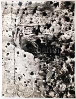 cca 1970 Hach László: Roncs, feliratozott vintage fotóművészeti alkotás, 37x30 cm