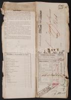 1856 a Kaiser Ferdinands-Nordbahn Bécsben kiállított fuvarlevele