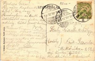 Budapest II. Hűvösvölgy, villamos végállomás BKVT 745. szerelvény; kiadja J. Schwarz