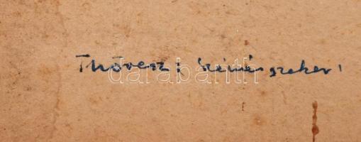 cca 1940 Thöresz Dezső (1902-1963): Szénás szekér, jelzés nélküli, feliratozott vintage fotóművészet...