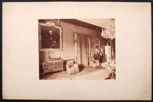 cca 1870 Körmend, Batthyány kastély, 5 db fotó, a XIX. századi, a jelzés nélküli sorozatból kettő kü...