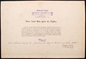 cca 1880 Carlo Ponti: Velence, Unghváry Vilmos magyar királyi főmérnök gyűjteményéből, feliratozott ...