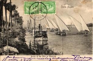 Cairo, Banks of the Nile at Gezireh, steamship Sethi