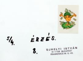 cca 1985 Ujhelyi István: Érzés, pecséttel jelzett vintage fotóművészeti alkotás, 40x27 cm