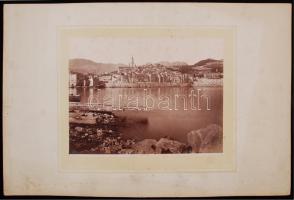 cca 1880 Olaszország, Genova, Alfredo Noack négy felvétele a XIX. századi Genováról, 21x27 cm, karto...