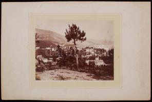 cca 1880 Olaszország, Genova, Alfredo Noack négy felvétele a XIX. századi Genováról, 21x27 cm, karto...