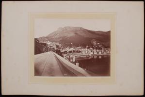 cca 1880 Olaszország, Genova, Alfredo Noack négy felvétele a XIX. századi Genováról, 21x27 cm, karto...