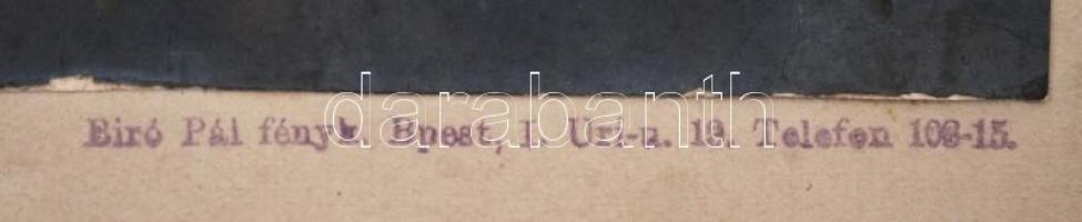 cca 1910 Bíró Pál felvétele a fővárosi szoborpályázat egyik alkotásáról, 22x16 cm, karton 33x25 cm