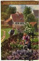 3 db RÉGI Paul Hey művészlap, vegyes minőségű / 3 old motive cards, artist, Paul Hey, mixed quality