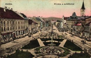 Kassa, Fő utca, Piactér; Radó Béláné kiadása / main street, market place (fl)