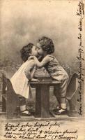 Kissing children