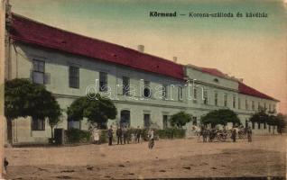 1916 Körmend, Korona szálloda és kávéház; kiadja a Körmendi könyvnyomda