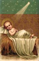 Christmas, New Year, little Jesus, litho (cut)