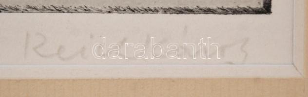 Reich Károly (1922-1988): Ady illusztráció. Hidegtű, papír, jelzett, paszpartuban, 12×15 cm