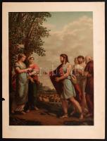 cca 1880 Klasszikus Arany Biblia képei, 11lap, 34x26cm