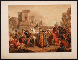 cca 1880 Klasszikus Arany Biblia képei, 11lap, 34x26cm