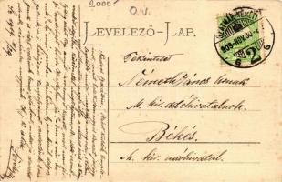 1899 Szatmár, Református főgimnázium, templom; kiadó Reizer János / grammar school, church