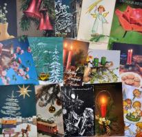 Egy doboznyi MODERN motívumlap; üdvözlő; karácsony, húsvét, újév / A box of modern motive cards; gre...