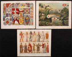 cca 1880 Pallas Nagy Lexikona 7 lapja, 30x24cm