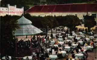 Trencsénteplic, Nagyszálloda vendéglője; kiadja Wertheim Zsigmond / Grand Hotel terrace