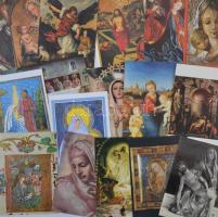 Egy doboznyi MODERN motívumlap; grafikai üdvözlő, virág, vallás, híres ember, színész, reklám / A bo...