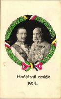 1914 Hadjárati emlék, Ferenc József, Vilmos császár / Franz Joseph, Kaiser Wilhelm II