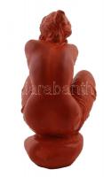 Tóth Valéria (1943-): Merengő. Terrakotta, jelzett, hibátlan, m:26 cm, h:14 cm