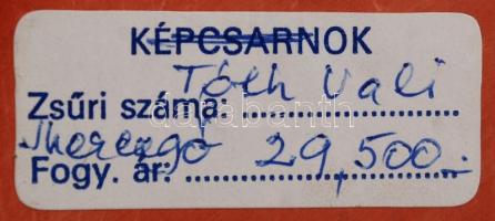 Tóth Valéria (1943-): Merengő. Terrakotta, jelzett, hibátlan, m:26 cm, h:14 cm