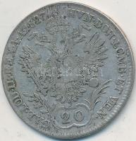 1827E 20kr Ag "I. Ferenc" T:2-,3