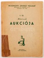 Bizományi Áruház Vállalat: 2. sz. Művészeti Aukciója, 1958 december.