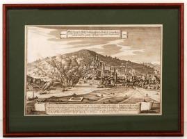 1682 Abbildung der Statt Wertheim 1673, Wertheim városának látképe 1673-ban, rézmetszet, papír, ifj....