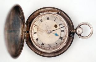 Ezüst (Ag.) J. F. Bautte & C. a Gen&#232;ve márkájú zsebóra, jelzett, számozott (No. 2039.),...