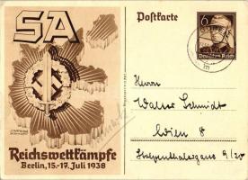 1938 SA Reichswettkämpfe Berlin / German NS propaganda; Sturmabteilung, 6 Ga. s: Axster-Heudtlass (EK)