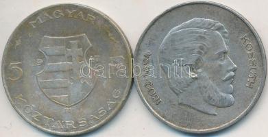 1947. 5Ft Ag "Kossuth" (2x) T:2-,3