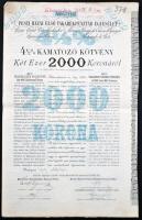 Budapest 1899-1907. "Pesti Hazai Első Takarékpénztár-Egyesület" 4 1/2%-kal és 4%-kal kamat...
