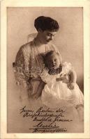 Duchess Cecilie of Mecklenburg-Schwerin with her child