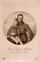 Ágost Vilmos porosz királyi herceg a fiával, Prince August Wilhelm of Prussia with his son