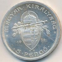 1938. 5P Ag "Szent István" T:2,2- karc
Adamo P8.1