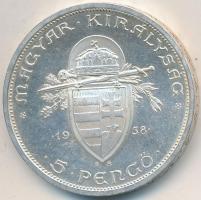1938. 5P Ag "Szent István" T:2
Adamo P8.1