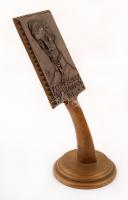 Kő Pál(1941-): Petőfi Sándor Sajtószabadság-díj. Bronz plakett talapzaton, jelzett, m: 26 cm, plaket...