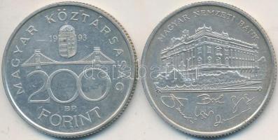 1993. 200Ft Ag "MNB" (2x) T:2,2-